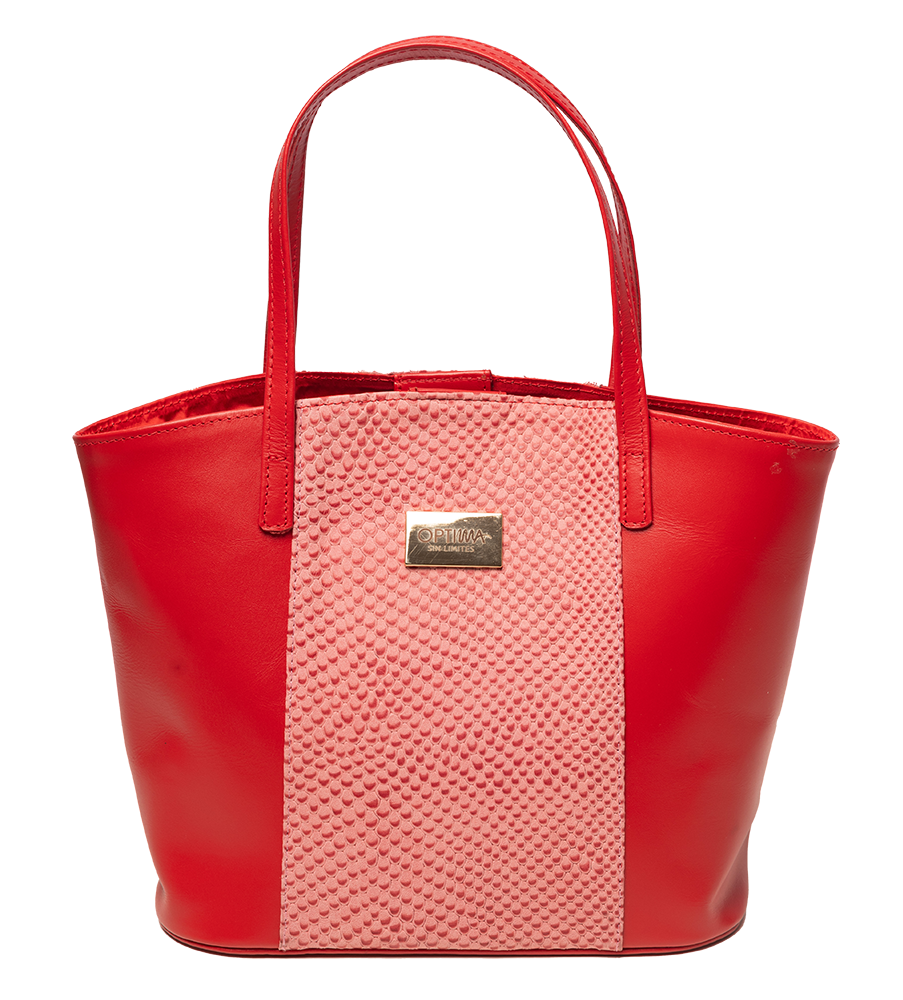Cartera-roja-textura-rosa
