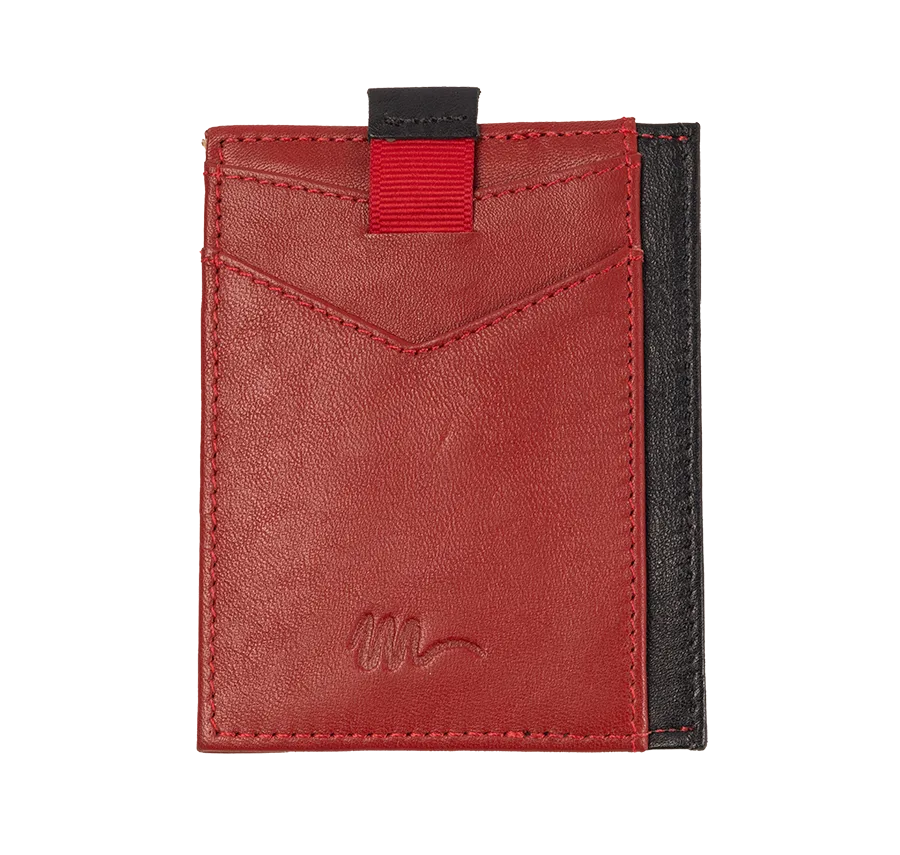 Portatarjetas-rojo-negro-tira